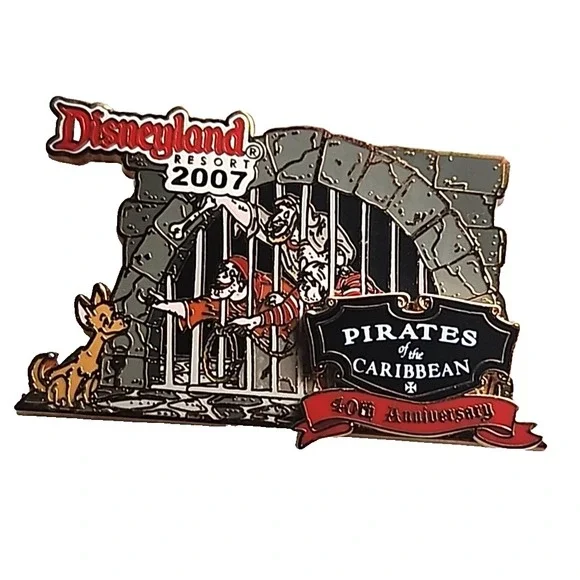 Disney Pin Pirates of the Caribbean 40th Marc Davis Dog Jail Keys LE 250 52948 - Picture 1 of 8
